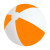 Мяч надувной "ЗЕБРА", 45 см оранжевый