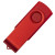 USB flash-карта "Dot" (8Гб), белый, 5,8х2х1,1см,пластик металл красный