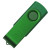 USB flash-карта "Dot" (8Гб), белый, 5,8х2х1,1см,пластик металл зеленый