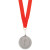 Медаль наградная на ленте "Бронза" красный, серебристый