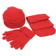 Флисовый набор "Метель" шапка, шарф, перчатки