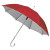 Зонт-трость SILVER, пластиковая ручка, полуавтомат красный, серебристый