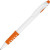 Ручка пластиковая шариковая «Фиджи» белый/оранжевый