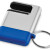 Подставка-брелок для мобильного телефона «GoGo» серебристый/синий