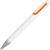 Ручка пластиковая шариковая «Nassau» белый/оранжевый