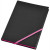 Блокнот А5 «Travers» черный/неоново-розовый