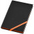 Блокнот А5 «Travers» черный/неоново-оранжевый