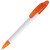 Ручка пластиковая шариковая «Эвита» белый матовый/оранжевый