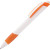 Ручка пластиковая шариковая «Соната» белый/оранжевый