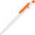 Ручка пластиковая шариковая «Этюд» белый/оранжевый