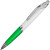 Ручка пластиковая шариковая «Призма» белый/зеленый