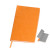 Бизнес-блокнот "Funky" фиолетовый с оранжевым форзацем, мягкая обложка,  линейка оранжевый, серый