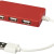 USB Hub на 4 порта «Brick» красный