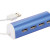 USB Hub на 4 порта с подставкой для телефона ярко-синий/белый