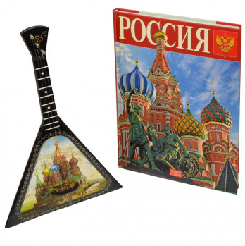 Подарочный набор «Музыкальная Россия»: балалайка, книга «Россия»