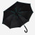Зонт-трость BACK TO BLACK, пластиковая ручка, полуавтомат черный, голубой