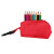 Набор цветных карандашей MIGAL (8шт) с точилкой красный
