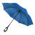Зонт-трость HALRUM, пластиковая ручка, полуавтомат синий