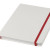 Блокнот А5 «Spectrum» с белой обложкой и цветной резинкой белый/красный