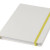 Блокнот А5 «Spectrum» с белой обложкой и цветной резинкой белый/желтый