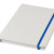 Блокнот А5 «Spectrum» с белой обложкой и цветной резинкой белый/ярко-синий