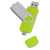 USB/micro USB-флешка на 16 Гб «Квебек OTG» зеленое яблоко
