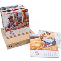Настольный деревянный календарь советский Пин-Ап