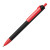 Ручка шариковая FORTE SOFT BLACK, покрытие soft touch черный, красный