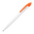 Ручка шариковая N8 белый, оранжевый