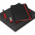 Подарочный набор «Q-edge» с флешкой, ручкой-подставкой и блокнотом А5 черный/красный