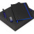Подарочный набор «Q-edge» с флешкой, ручкой-подставкой и блокнотом А5 черный/синий
