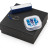 Подарочный набор «Non-stop music» с наушниками и зарядным устройством синий/белый