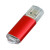 USB 2.0- флешка на 64 Гб с прозрачным колпачком красный