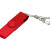 USB 2.0- флешка на 16 Гб с поворотным механизмом и дополнительным разъемом Micro USB красный
