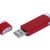 USB 2.0- флешка промо на 64 Гб прямоугольной классической формы красный