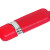 USB 2.0- флешка на 16 Гб классической прямоугольной формы красный/серебристый
