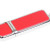 USB 2.0- флешка на 64 Гб компактной формы красный/серебристый
