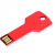 USB 2.0- флешка на 64 Гб в виде ключа красный