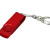 USB 2.0- флешка промо на 16 Гб с поворотным механизмом и однотонным металлическим клипом красный
