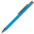 Ручка металлическая шариковая «Straight Gum» soft-touch с зеркальной гравировкой голубой