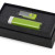 Подарочный набор Flashbank с флешкой и зарядным устройством зеленый/белый/серебристый