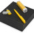 Подарочный набор On-the-go с флешкой, ручкой и зарядным устройством желтый