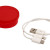 Кабель для зарядки Versa «3-в-1» в футляре красный прозрачный, белый