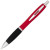 Ручка металлическая шариковая «Nash» прорезиненная красный/черный/серебристый