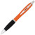 Ручка металлическая шариковая «Nash» прорезиненная оранжевый/черный/серебристый