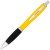 Ручка металлическая шариковая «Nash» прорезиненная желтый/черный/серебристый