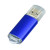 USB 2.0- флешка на 64 Гб с прозрачным колпачком синий
