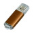 USB 2.0- флешка на 8 Гб с прозрачным колпачком коричневый
