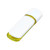 USB 2.0- флешка на 16 Гб с цветными вставками белый/желтый