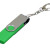 USB 2.0- флешка на 16 Гб с поворотным механизмом и дополнительным разъемом Micro USB зеленый/серебристый